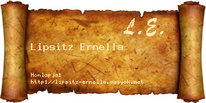 Lipsitz Ernella névjegykártya